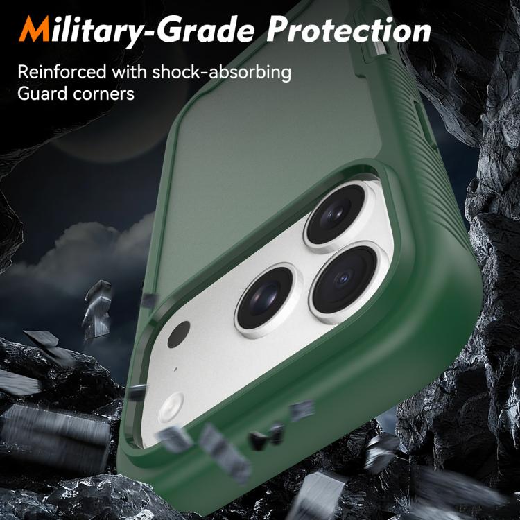 For iPhone 17 Pro Starry Sky Matte Two-Tone Shockproof TPU Hybrid PC Phone Case