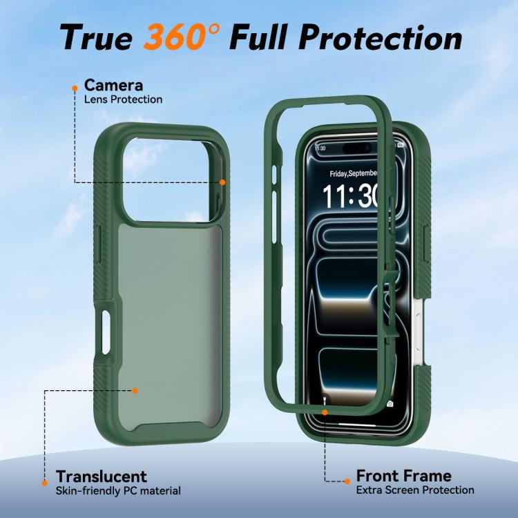 For iPhone 17 Pro Starry Sky Matte Two-Tone Shockproof TPU Hybrid PC Phone Case
