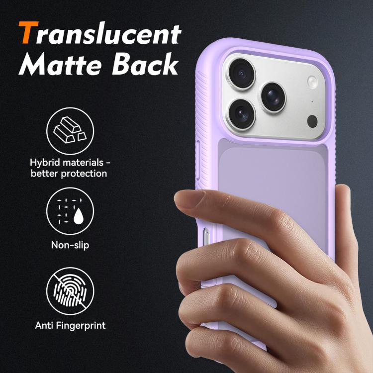 For iPhone 17 Pro Starry Sky Matte Two-Tone Shockproof TPU Hybrid PC Phone Case