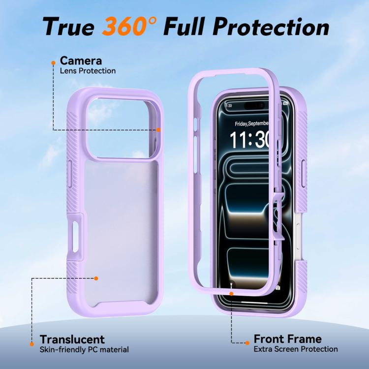 For iPhone 17 Pro Starry Sky Matte Two-Tone Shockproof TPU Hybrid PC Phone Case
