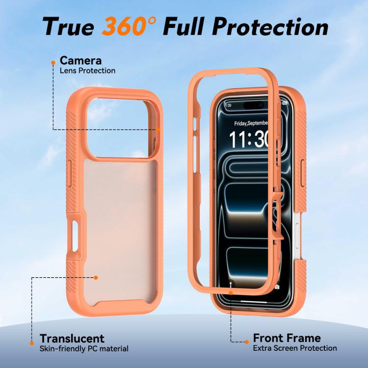 For iPhone 17 Pro Starry Sky Matte Two-Tone Shockproof TPU Hybrid PC Phone Case