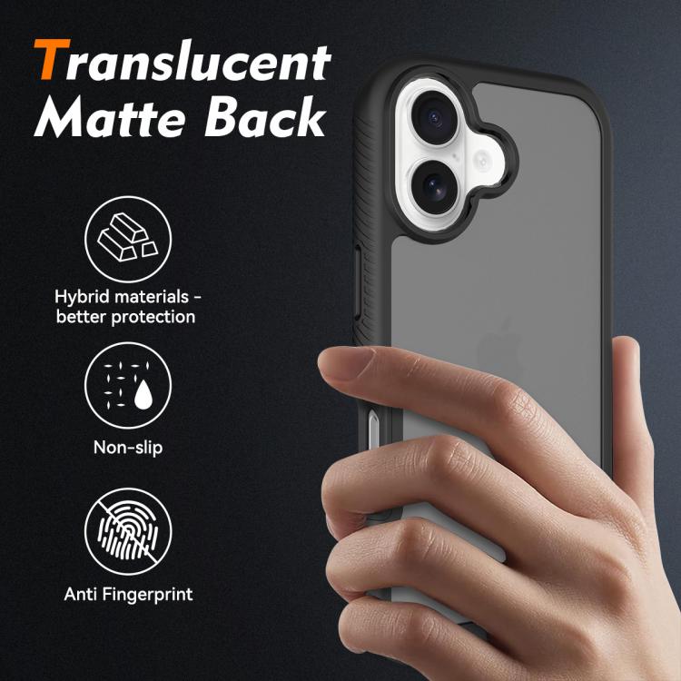 For iPhone 17 Starry Sky Matte Two-Tone Shockproof TPU Hybrid PC Phone Case