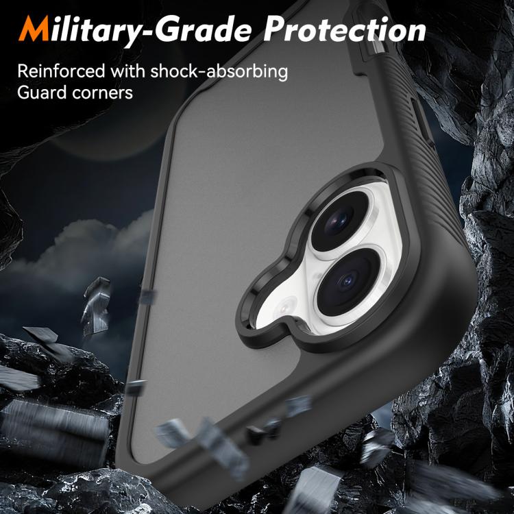 For iPhone 17 Starry Sky Matte Two-Tone Shockproof TPU Hybrid PC Phone Case