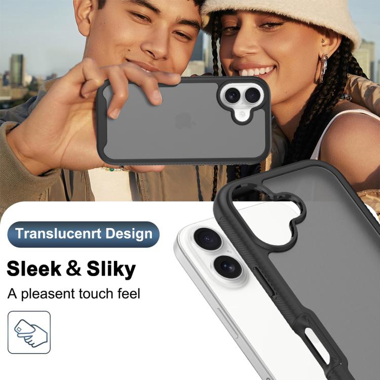 For iPhone 17 Starry Sky Matte Two-Tone Shockproof TPU Hybrid PC Phone Case