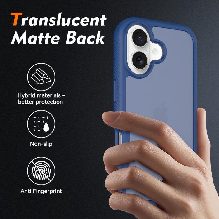 For iPhone 17 Starry Sky Matte Two-Tone Shockproof TPU Hybrid PC Phone Case