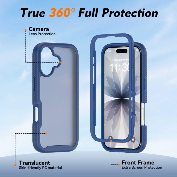 For iPhone 17 Starry Sky Matte Two-Tone Shockproof TPU Hybrid PC Phone Case