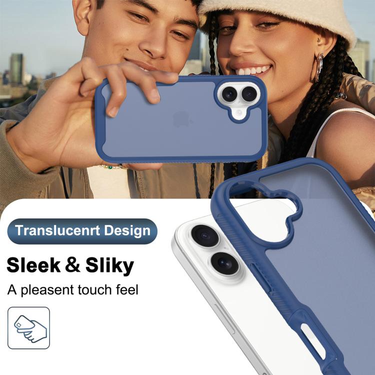 For iPhone 17 Starry Sky Matte Two-Tone Shockproof TPU Hybrid PC Phone Case