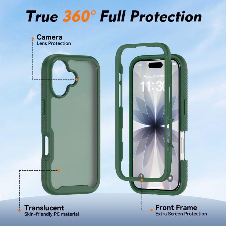 For iPhone 17 Starry Sky Matte Two-Tone Shockproof TPU Hybrid PC Phone Case