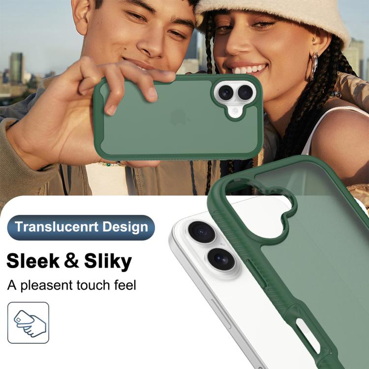 For iPhone 17 Starry Sky Matte Two-Tone Shockproof TPU Hybrid PC Phone Case