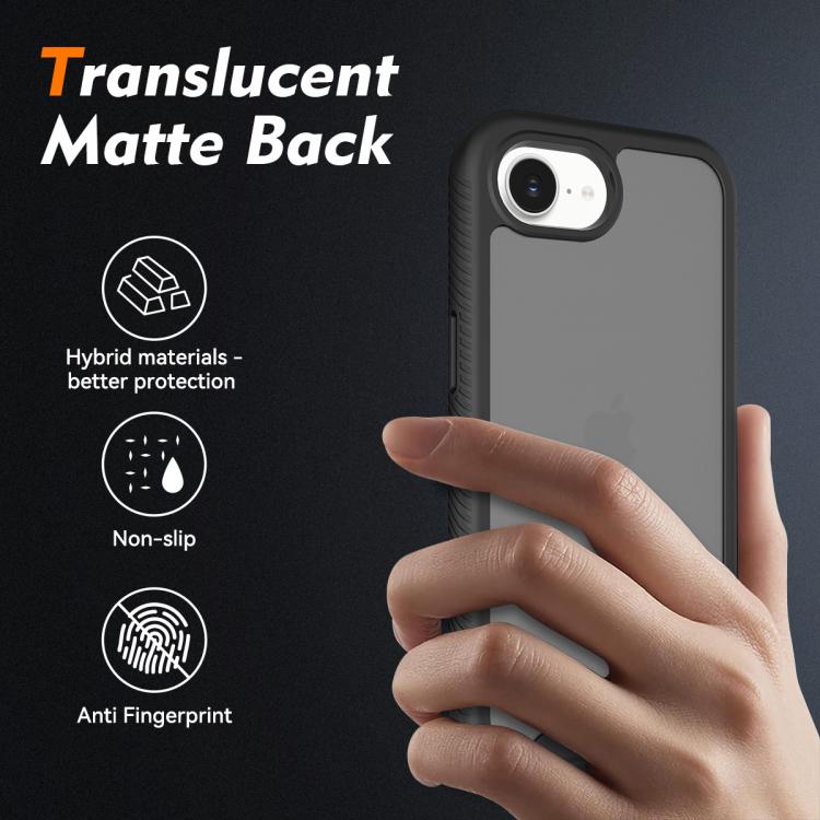 For iPhone 17e / 16e Starry Sky Matte Two-Tone Shockproof TPU Hybrid PC Phone Case