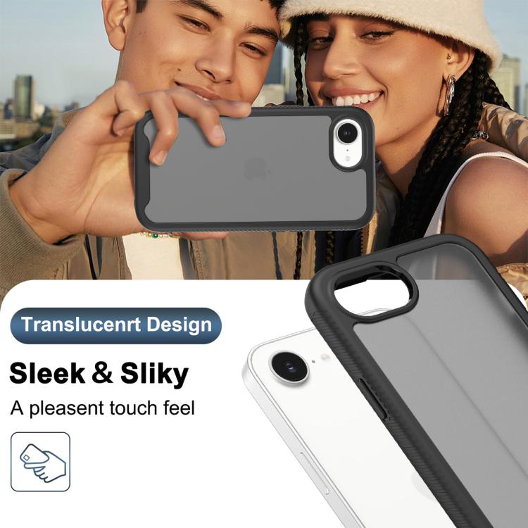 For iPhone 17e / 16e Starry Sky Matte Two-Tone Shockproof TPU Hybrid PC Phone Case