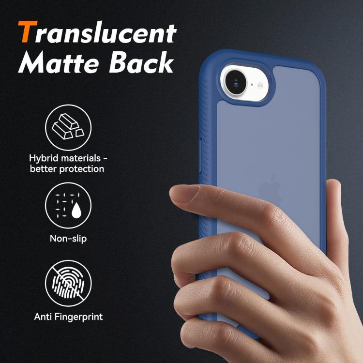 For iPhone 17e / 16e Starry Sky Matte Two-Tone Shockproof TPU Hybrid PC Phone Case