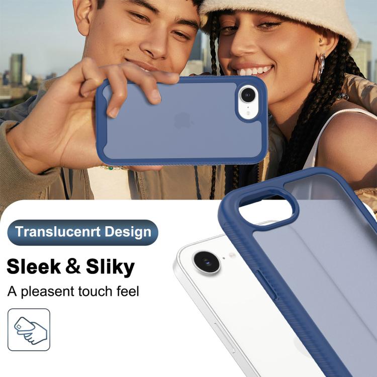 For iPhone 17e / 16e Starry Sky Matte Two-Tone Shockproof TPU Hybrid PC Phone Case