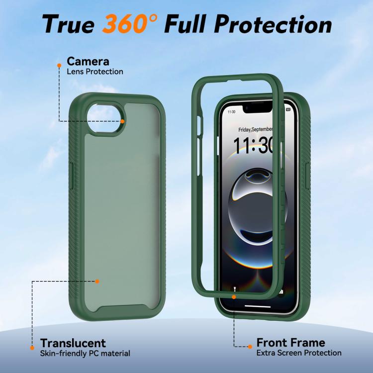 For iPhone 17e / 16e Starry Sky Matte Two-Tone Shockproof TPU Hybrid PC Phone Case