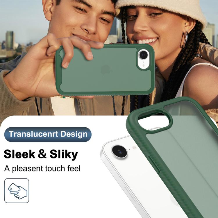 For iPhone 17e / 16e Starry Sky Matte Two-Tone Shockproof TPU Hybrid PC Phone Case