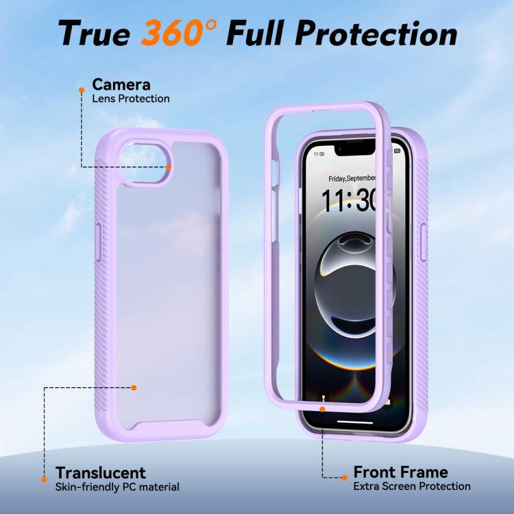 For iPhone 17e / 16e Starry Sky Matte Two-Tone Shockproof TPU Hybrid PC Phone Case