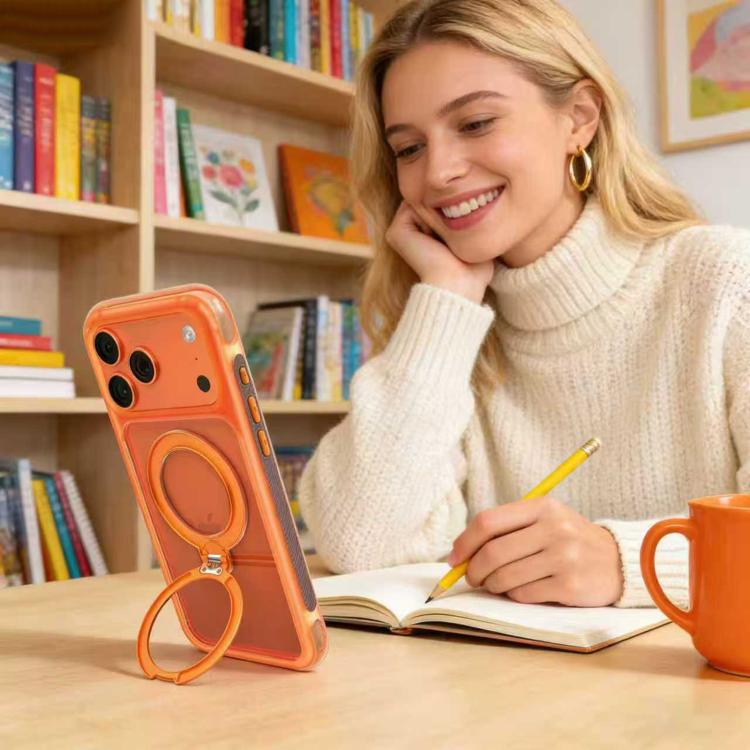For iPhone 17 Pro Mutural ArtShield Series Magnetic Holder Phone Case