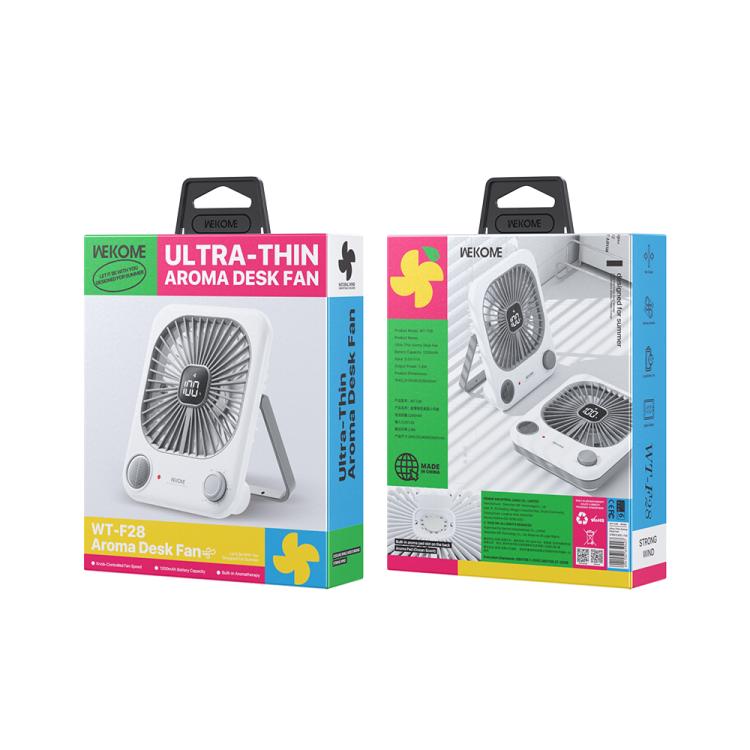 WK WT-F28 Ultra-Thin Aroma Desk Fan - White