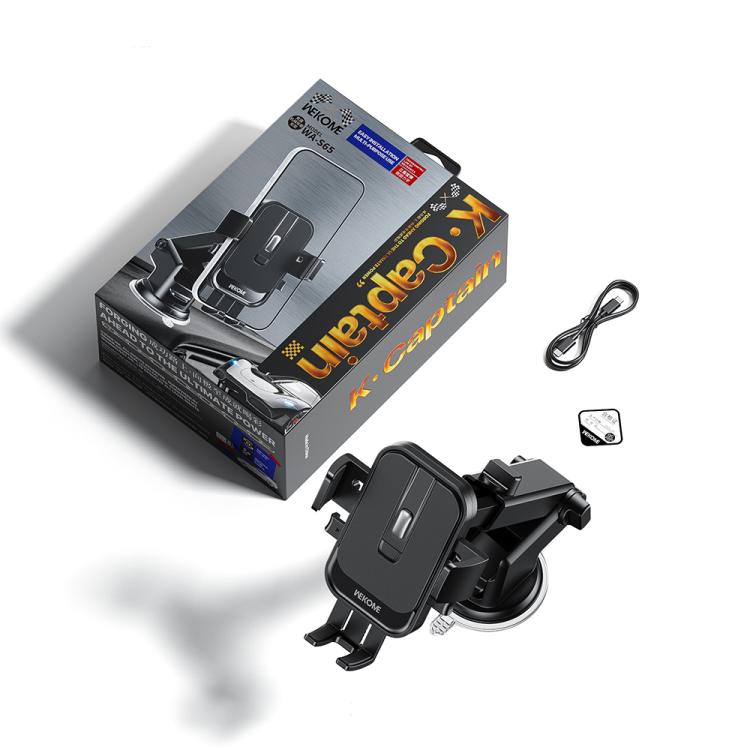 WK WA-S65 K-Captain Strix Suction Cup Mechanical Car Holder - Black