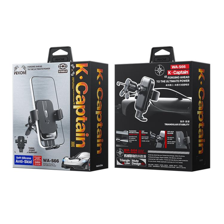 WK WA-S66 K-Captain Strix Air Vent Mechanical Car Holder - Black