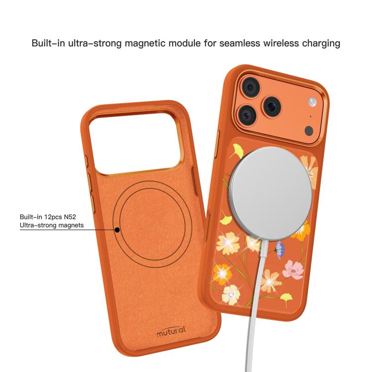 For iPhone 17 Pro Mutural Flora Story Series Magnetic Phone Case