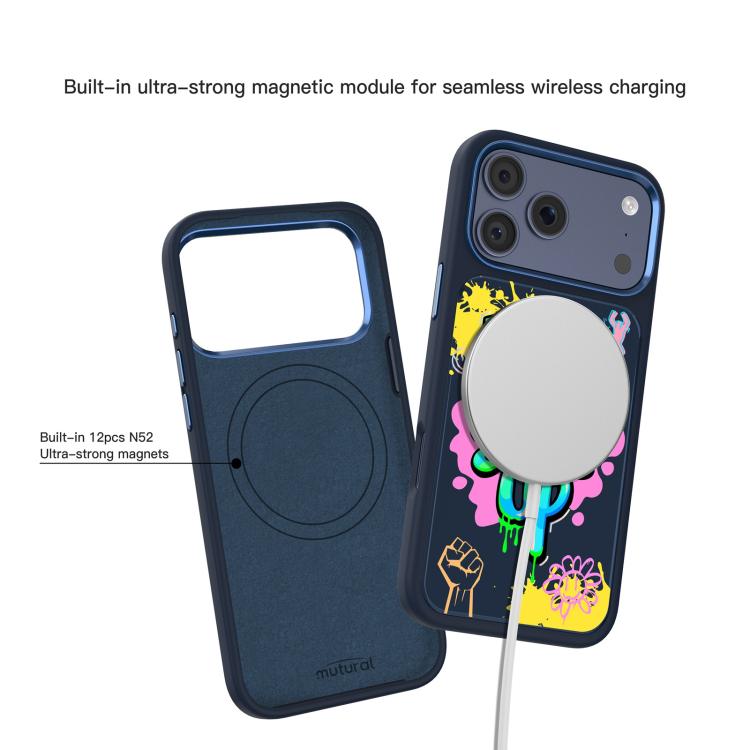 For iPhone 17 Pro Max Mutural Graffiti Series Magnetic Phone Case
