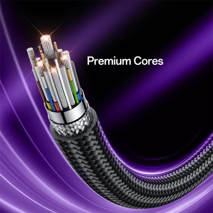 Yesido CA211 240W 16K 60Hz Type-C to Type-C Thunderbolt 5 Full Function Data Cable, Length:1m - Black