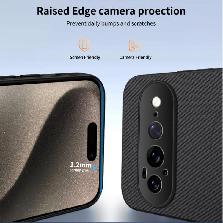 For Google Pixel 11 Pro XL WANLONFENG TQ1 Series Magnetic Carbon Fiber Texture Phone Case with 2pcs Screen Films