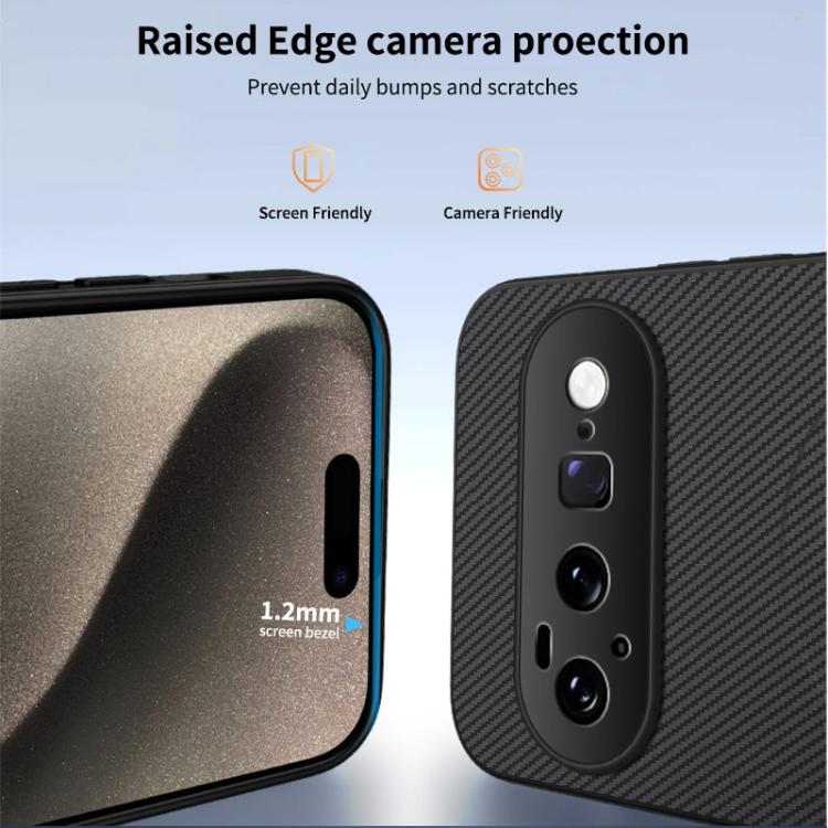 For Google Pixel 11 WANLONFENG TQ1 Series Magnetic Carbon Fiber Texture Phone Case with 2pcs Screen Films