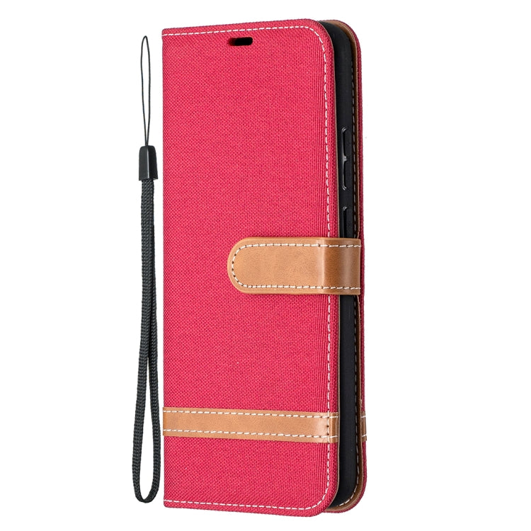 For Nokia 3.4 Color Matching Denim Texture Leather Case with Holder & Card Slots & Wallet & Lanyard