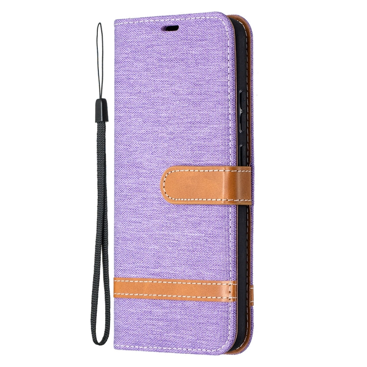 For Nokia 3.4 Color Matching Denim Texture Leather Case with Holder & Card Slots & Wallet & Lanyard