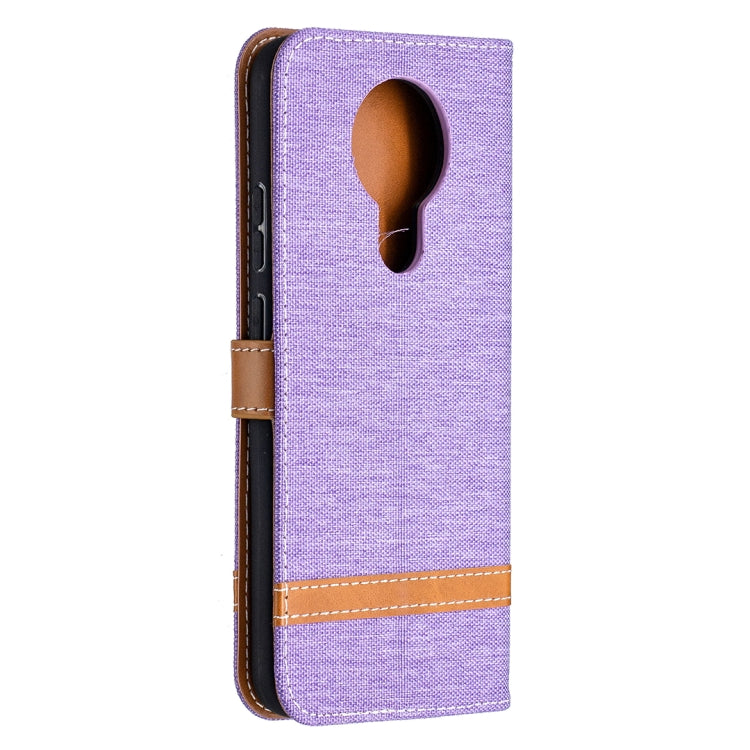 For Nokia 3.4 Color Matching Denim Texture Leather Case with Holder & Card Slots & Wallet & Lanyard