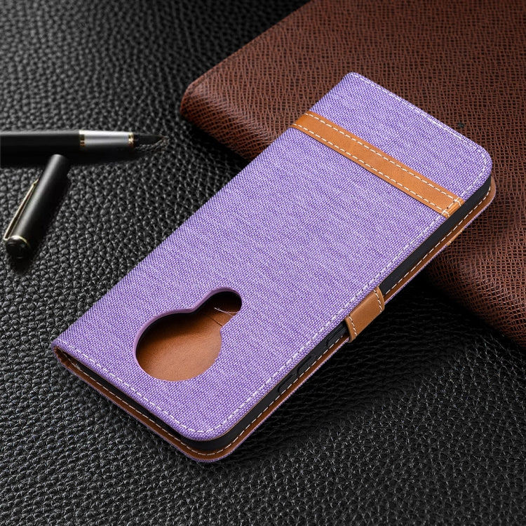 For Nokia 3.4 Color Matching Denim Texture Leather Case with Holder & Card Slots & Wallet & Lanyard