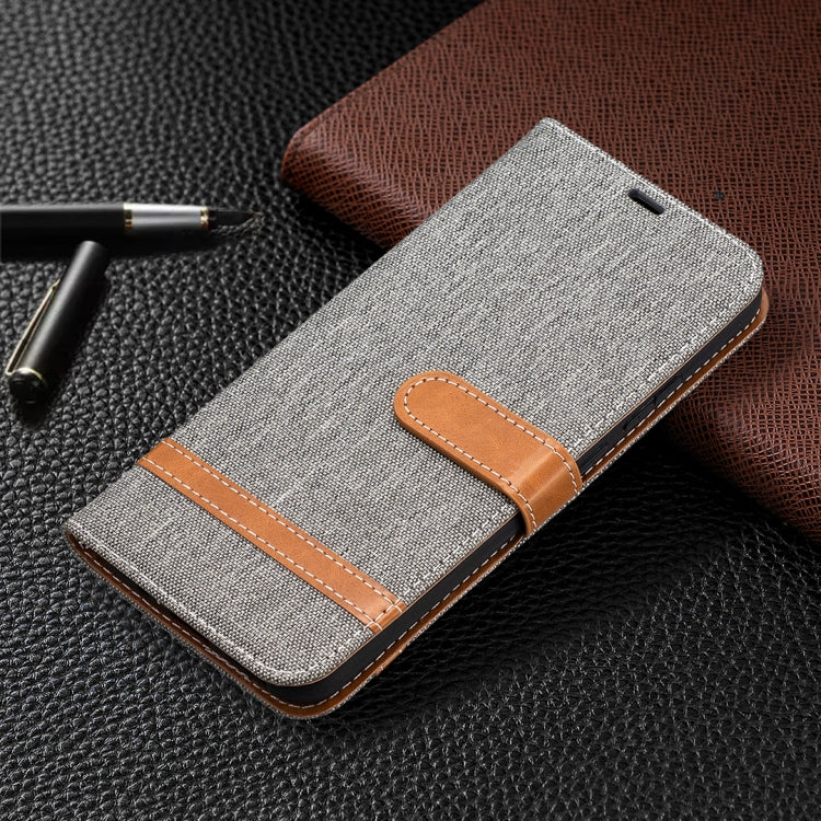 For Nokia 3.4 Color Matching Denim Texture Leather Case with Holder & Card Slots & Wallet & Lanyard