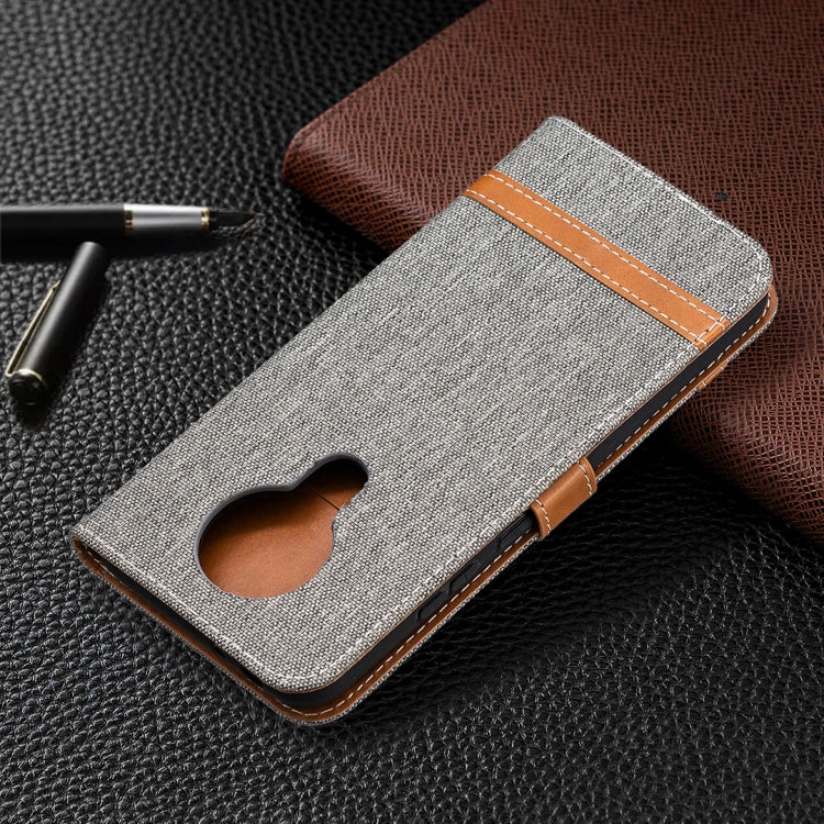 For Nokia 3.4 Color Matching Denim Texture Leather Case with Holder & Card Slots & Wallet & Lanyard