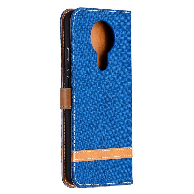 For Nokia 3.4 Color Matching Denim Texture Leather Case with Holder & Card Slots & Wallet & Lanyard