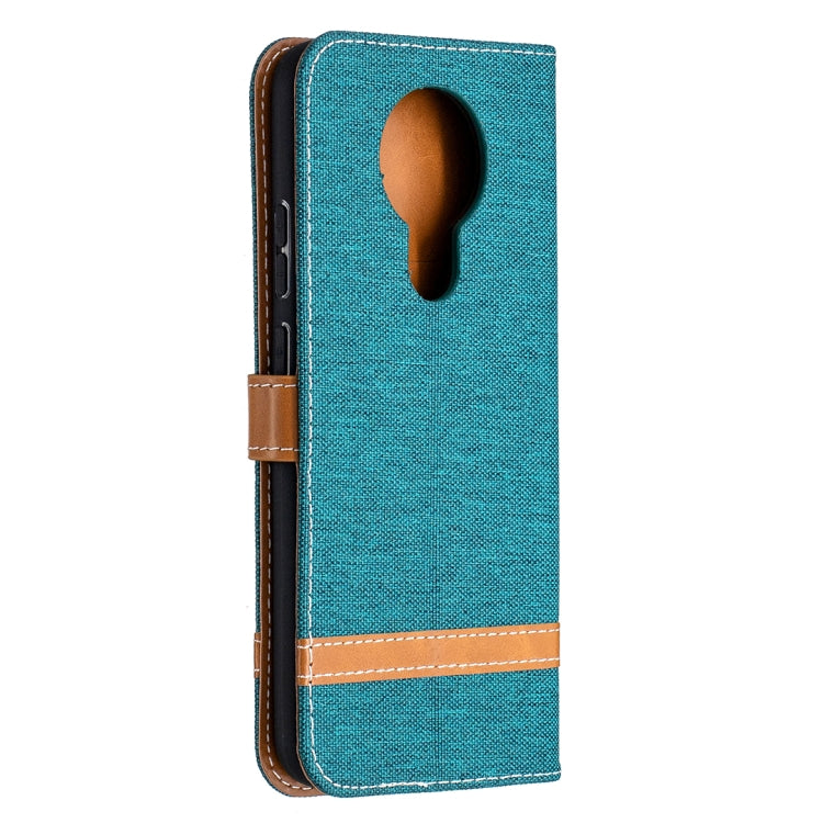 For Nokia 3.4 Color Matching Denim Texture Leather Case with Holder & Card Slots & Wallet & Lanyard