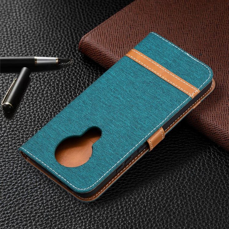 For Nokia 3.4 Color Matching Denim Texture Leather Case with Holder & Card Slots & Wallet & Lanyard