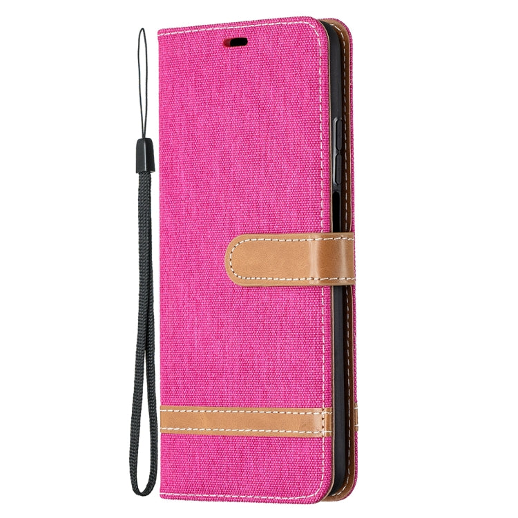 For Xiaomi Mi 10T / 10 Pro 5G Color Matching Denim Texture Leather Case with Holder & Card Slots & Wallet & Lanyard