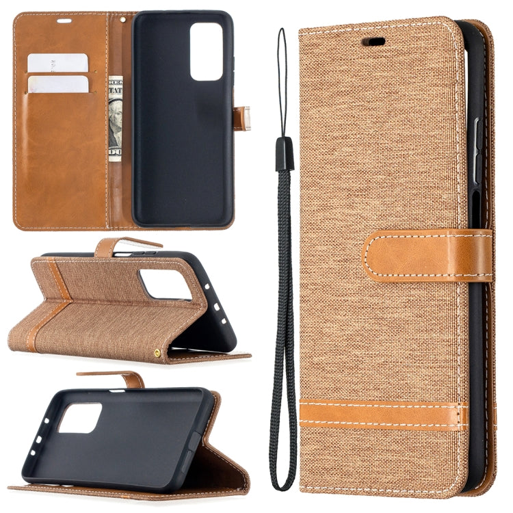 For Xiaomi Mi 10T / 10 Pro 5G Color Matching Denim Texture Leather Case with Holder & Card Slots & Wallet & Lanyard