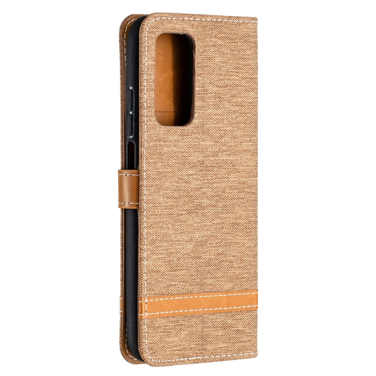 For Xiaomi Mi 10T / 10 Pro 5G Color Matching Denim Texture Leather Case with Holder & Card Slots & Wallet & Lanyard