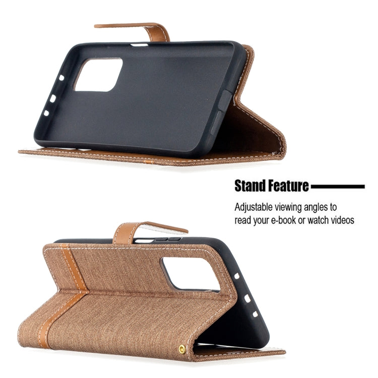 For Xiaomi Mi 10T / 10 Pro 5G Color Matching Denim Texture Leather Case with Holder & Card Slots & Wallet & Lanyard