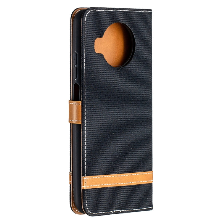 For Xiaomi Mi 10T Lite 5G Color Matching Denim Texture Leather Case with Holder & Card Slots & Wallet & Lanyard