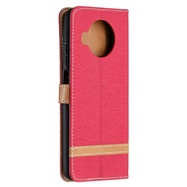 For Xiaomi Mi 10T Lite 5G Color Matching Denim Texture Leather Case with Holder & Card Slots & Wallet & Lanyard