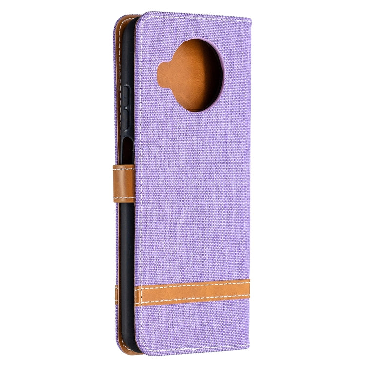 For Xiaomi Mi 10T Lite 5G Color Matching Denim Texture Leather Case with Holder & Card Slots & Wallet & Lanyard