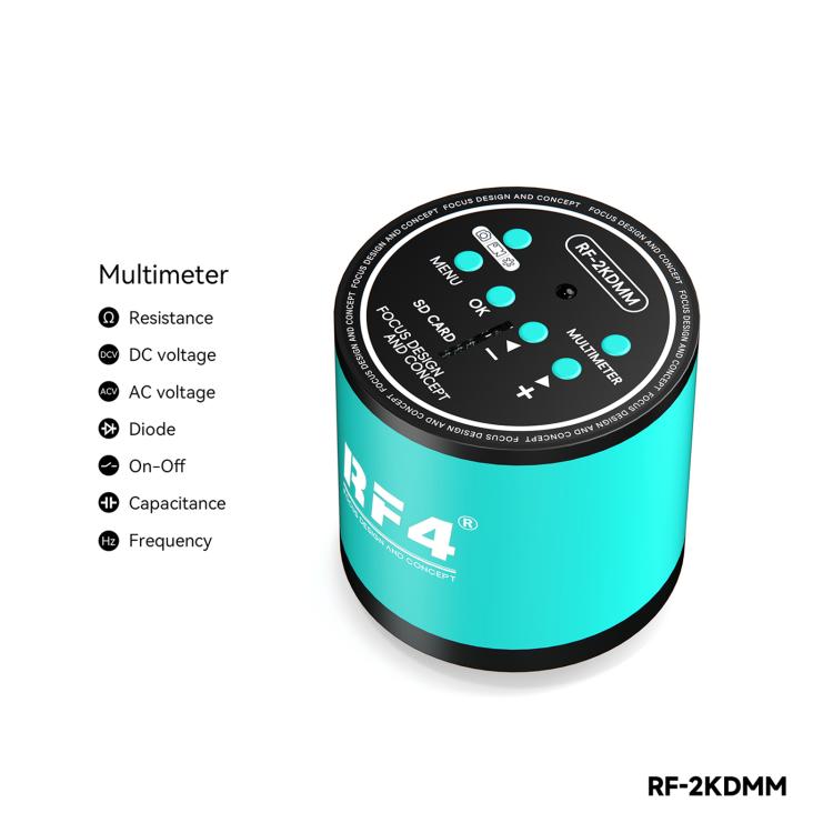 RF4 RF-2KDMM 2K Camera with Multimeter Function for Stereo Trinocular Microscope - Blue