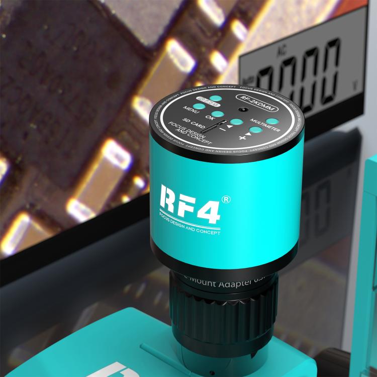 RF4 RF-2KDMM 2K Camera with Multimeter Function for Stereo Trinocular Microscope - Blue