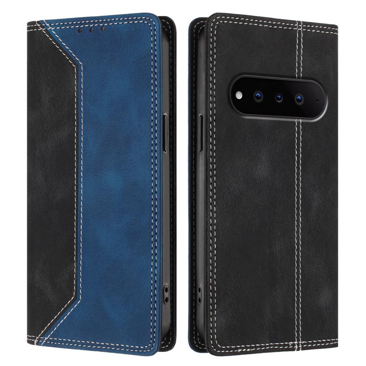 For Natural AI Phone Skin Feel Two-tone RFID Blocking Vegan Leather Phone Case