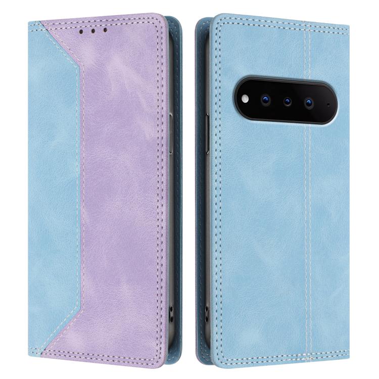 For Natural AI Phone Skin Feel Two-tone RFID Blocking Vegan Leather Phone Case