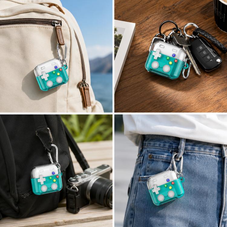 For Sony WF-1000XM6 XDcase Transparent Retro Game Console Design Earbuds Case with Holder & Stress Relief Button